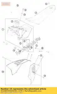 ktm 4520805400004D zestaw spoilerów pomara?czowy 50sx / mini 15 - Dół