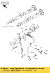 Here you can order the guide-chain,upp zx1200-a1 from Kawasaki, with part number 120531432: