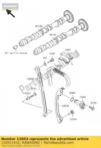 kawasaki 120531432 guide-chain,upp zx1200-a1 - Bottom side