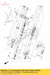 Here you can order the cylinder comp., front fork from Yamaha, with part number 1DX231700000: