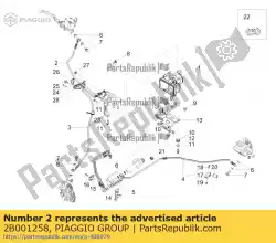 Tutaj możesz zamówić przedni przewód hamulcowy pompa-hecu abs od Piaggio Group , z numerem części 2B001258: