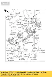 Here you can order the carburetor,rh,outside from Kawasaki, with part number 150111346: