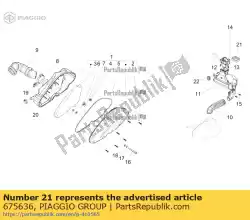 Here you can order the gasket from Piaggio Group, with part number 675636: