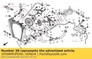 Honda 19508MGPD00 manguera b, l. radiador - Lado inferior