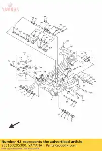 yamaha 933153205300 bearing, cylindrical(4rr) - Bottom side