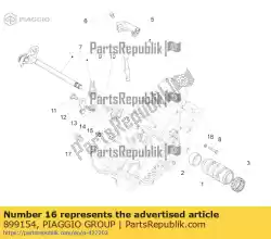 Qui puoi ordinare piastra della camma del cambio da Piaggio Group , con numero parte 899154: