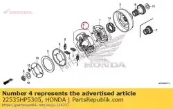 gewichtset, koppeling van Honda, met onderdeel nummer 22535HP5305, bestel je hier online: