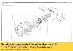 Ici, vous pouvez commander le écrou, boîtier de phare auprès de Honda , avec le numéro de pièce 61303105000: