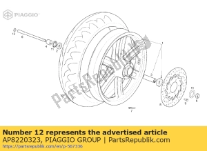 aprilia AP8220323 plugue - Lado inferior