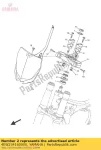 yamaha 4EW234160000 capa, corrida de bola 2 - Lado inferior