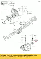 132360037, Kawasaki, 01 palanca-comp, bloqueo del diferencial kawasaki kaf400 mule sx 4x4 xc 400 , Nuevo