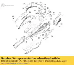 Aqui você pode pedir o alça traseira inferior direita em Piaggio Group , com o número da peça 1B000139000H2: