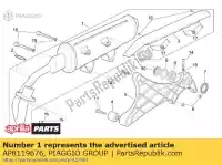 AP8119676, Piaggio Group, Geluiddemper aprilia  scarabeo 125 150 200 1999 2000 2001 2002 2003 2004, Nieuw