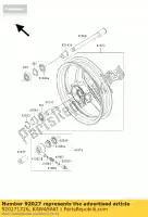 920271726, Kawasaki, kraag, & moer, fr as, l zx900-a1 kawasaki eliminator estrella gpx gpz gtr w zephyr 250 500 550 600 650 750 900 1000 1985 1986 1987 1988 1989 1990 1991 1992 1993 1994 1995 1996 1997 1998 1999 2000 2002 2003, Nieuw