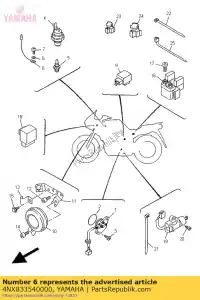 Yamaha 4NX833540000 wire, earth lead 1 - Bottom side