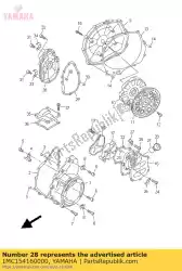 Qui puoi ordinare coperchio, pompa dell'olio da Yamaha , con numero parte 1MC154160000: