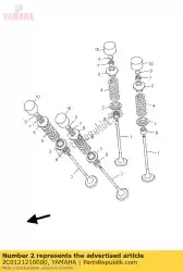 Ici, vous pouvez commander le échappement de soupape auprès de Yamaha , avec le numéro de pièce 2C0121210000: