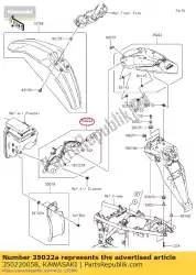 Here you can order the fender-comp-rear,fr from Kawasaki, with part number 350220058: