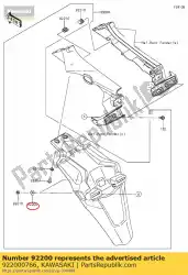 sluitring, 6,5x18x1,6 van Kawasaki, met onderdeel nummer 922000766, bestel je hier online: