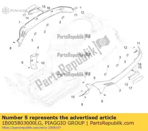 Piaggio Group 1B005803000LG terminale sx par spoiler - La partie au fond
