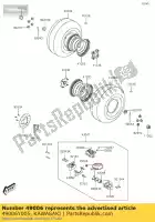 49006Y005, Kawasaki, coffre, étrier kvf300ccf kawasaki  brute force kvf 300 700 820 1000 2012 2013 2015 2016 2017 2018 2019 2020 2021, Nouveau