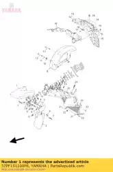 Aquí puede pedir guardabarros delantero rm5 de Yamaha , con el número de pieza 37PF151100P6: