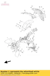 yamaha 37PF151100P6 guardabarros delantero rm5 - Lado inferior