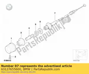 bmw 63127655600 bowden cable - Bottom side