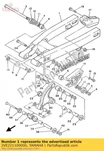 Yamaha 2VE221100000 braço traseiro comp. - Lado inferior