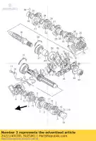 2422140C00, Suzuki, marcha, 2ª marcha suzuki gsf gsx gsx r 1100 1200 1989 1990 1991 1992 1996 1997 1998 1999 2000 2001 2002 2003 2004 2005 2006, Novo