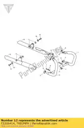 Tutaj możesz zamówić t? Umik wydechowy rh c4 kat od Triumph , z numerem części T2206414: