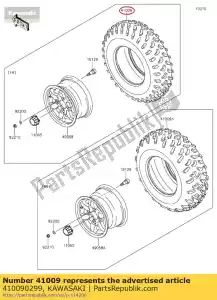 Kawasaki 410090299 opona, fr, at25x8-12 - Dół