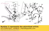 45125MGY641, Honda, comp. de manguera, fr. freno mai honda vfr  a crossrunner x vfr800x 800 , Nuevo