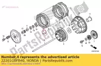 22201GBFB40, Honda, schijf, koppelingwrijving honda cr  r crf rb f cr85rb lw cr85r sw crf150rb crf150r 85 150 , Nieuw