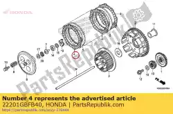 schijf, koppelingwrijving van Honda, met onderdeel nummer 22201GBFB40, bestel je hier online: