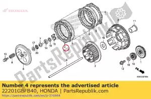 Honda 22201GBFB40 tarcza, tarcie sprz?g?a - Dół