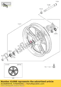 Kawasaki 410680059 axel front - Left side