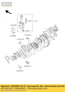 kawasaki 920281455 bague, vilebrequin, bl zr1100-a - La partie au fond