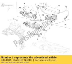 Aprilia B044484, Schokdemper, OEM: Aprilia B044484