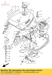 Yamaha 4TX142940000 tuyau (l455) - La partie au fond
