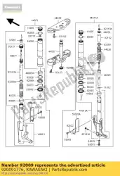 Qui puoi ordinare vite, 6x16 vn1500-p1 da Kawasaki , con numero parte 920091776: