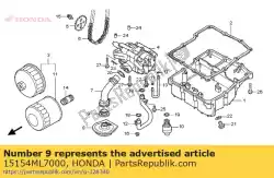 verpakking, oliezeef van Honda, met onderdeel nummer 15154ML7000, bestel je hier online: