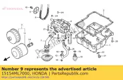 Tutaj możesz zamówić pakowanie, filtr oleju od Honda , z numerem części 15154ML7000: