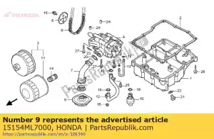 honda 15154ML7000 verpakking, oliezeef - Onderkant