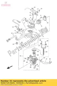 yamaha 904671819600 grampo - Lado inferior