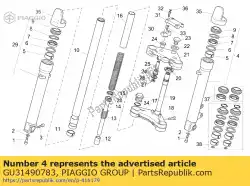 Here you can order the lh sleeve from Piaggio Group, with part number GU31490783: