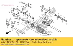 Tutaj możesz zamówić widelec, r. D? Wignia zmiany biegów (g?ówna) od Honda , z numerem części 24211MGSD20:
