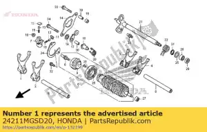 honda 24211MGSD20 widelec, r. d?wignia zmiany biegów (g?ówna) - Dół