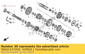 honda 90601437000 circlip, external, 22mm - Bottom side