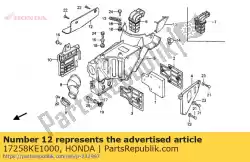 plaat, luchtfilter van Honda, met onderdeel nummer 17258KE1000, bestel je hier online: